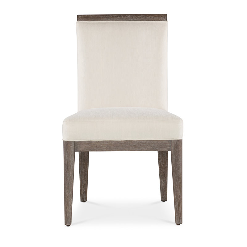 Modern Mood Upholstered Dining Side Chair, Dark Wood/Mink