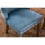 Paire de chaises de salle à manger rembourrées, velours bleu, pieds en bois massif, dossier haut, clous décoratifs, SW8809LB (2 pièces), revêtement en velours, rivets décoratifs, style américain