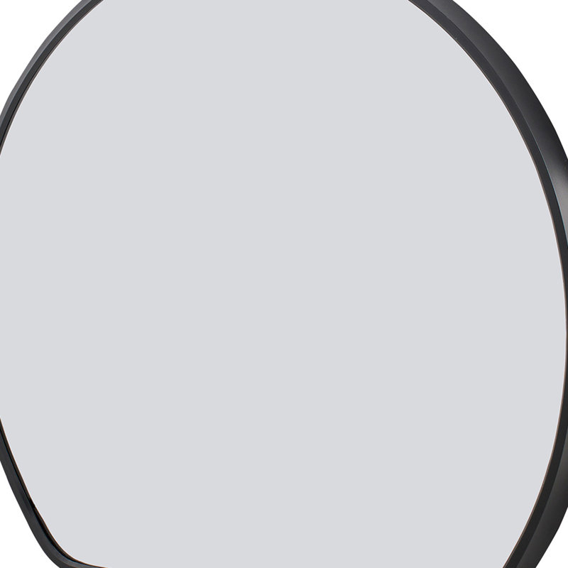 Half-Circle Wall Makeup / Shaving Mirror, 36cm H x 40cm W