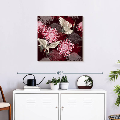 Grues chrysanthème rouge Brampt