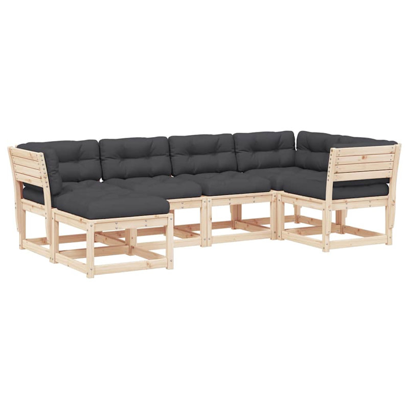 273cm Wide Patio Sofa, Brown, Gray