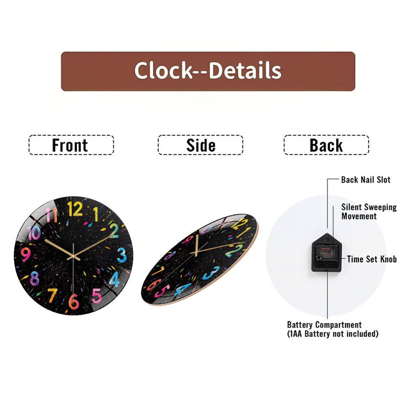 Horloge murale 12 po