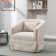 Swivel Accent Arm Chair with Plump Pillow Upholstered Comfy 360 Degree Swivel  Sofa Chair