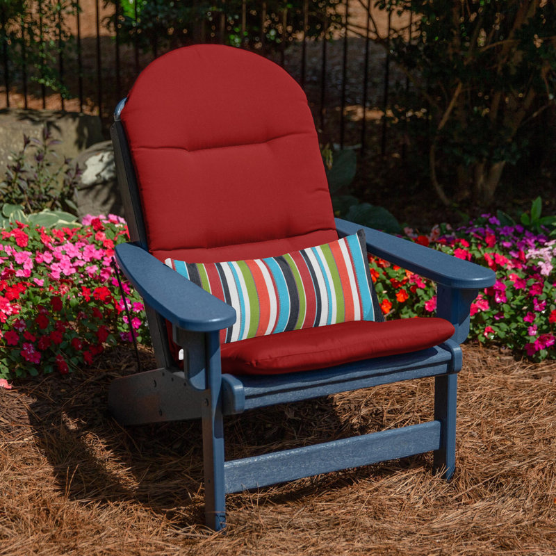 Coussin de chaise Arir Sunbrella, Sunbrella toile rouge jockey