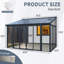 Housse de patio fermée de 10 pi x 14 pi avec 3 portes coulissantes verrouillables, véranda toutes saisons avec cadre en alliage d'aluminium, toit en polycarbonate et système de panneau de panneau d'endurance en PC solide et transparent pour terrasse de