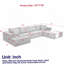 Ensemble de canapé modulaire rembourré en chenille Modern, canapé modulaire en forme de L avec 6 coussins pour un agencement flexible-1218172504