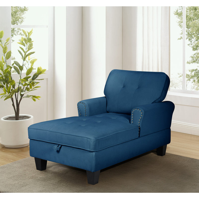 Chaise longue Jeiel, Bleu