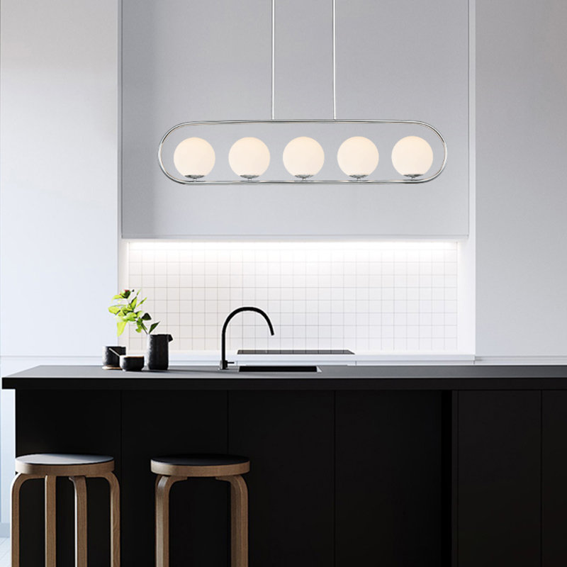 Bev 5 - Light Kitchen Island Pendant, Silver