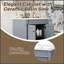 Meuble-lavabo 24 po avec lavabo supérieur, armoire de rangement moderne à 2 niveaux, lavabo simple, grandes tablettes pour une élégance organisée
