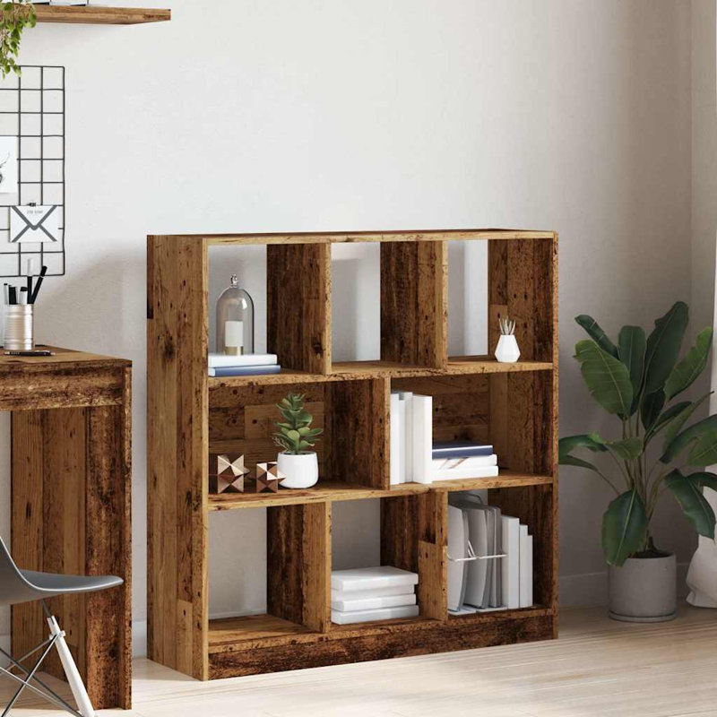 Katara 100cm H x 97.5cm W Standard Bookcase, Old Wood
