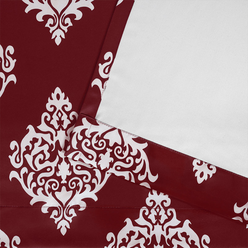 Emma-Anne Room Darkening Curtain Pair, 52"W x 84"L, Burgundy