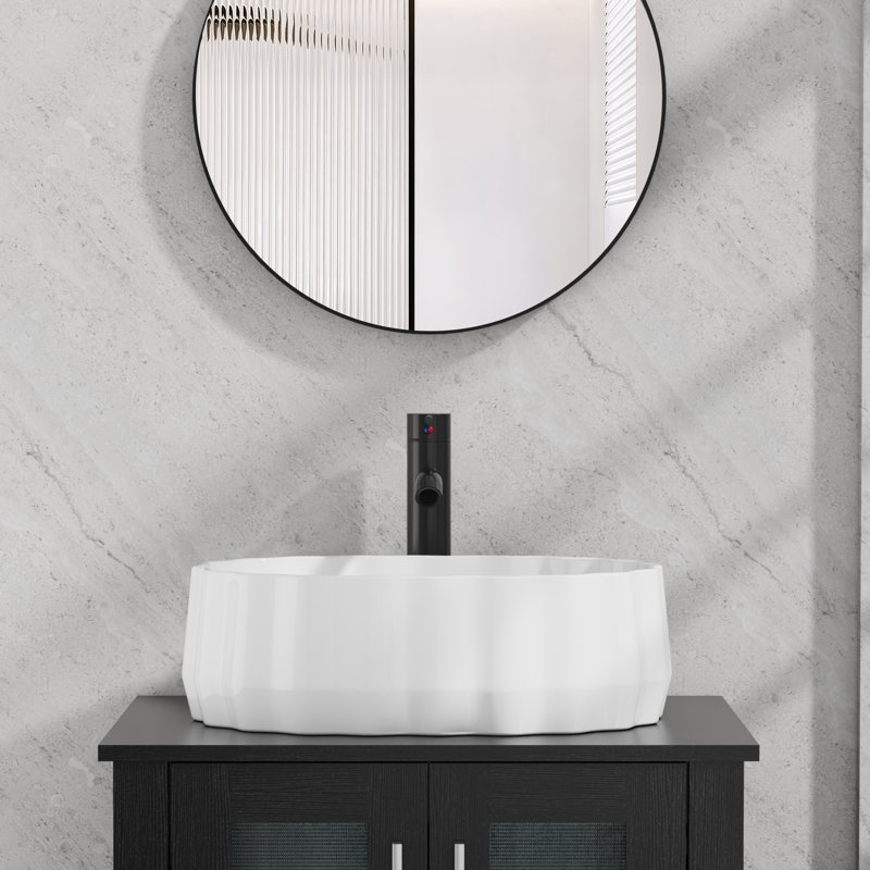 18.9" Ceramic Bathroom Vessel Sink