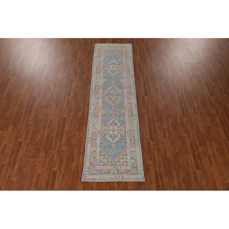 Vegetable Dye Oushak Turkish Runner Rug 3