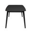 Table de salle à manger d'inspiration Mid-Century, 58,64 po x 35,38 po, 29,68 po, noir, plateau de table en faux bois et pieds robustes en bois d'hévéa, massif +, surface de table moderne à assembler, H 29,68 po x P
