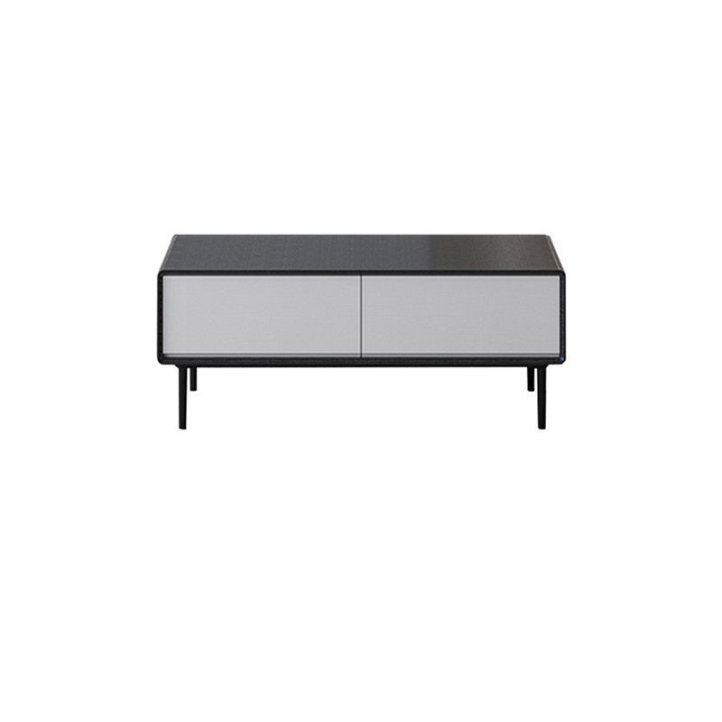 Table basse en bois de style nordique, Noir / blanc, H 15,75 po x L 47,24 po x l 23,62 po