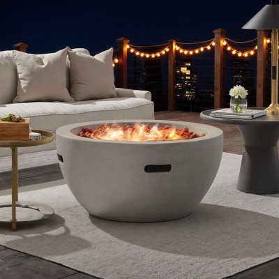 VESANO 40,000 BTU Propane Fire Pit Bowl - Quick-Start Outdoor Elegance, Lightweight & Durable MGO Design