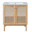 Meuble-lavabo de 30 pouces fabriqué à partir de matériaux naturels