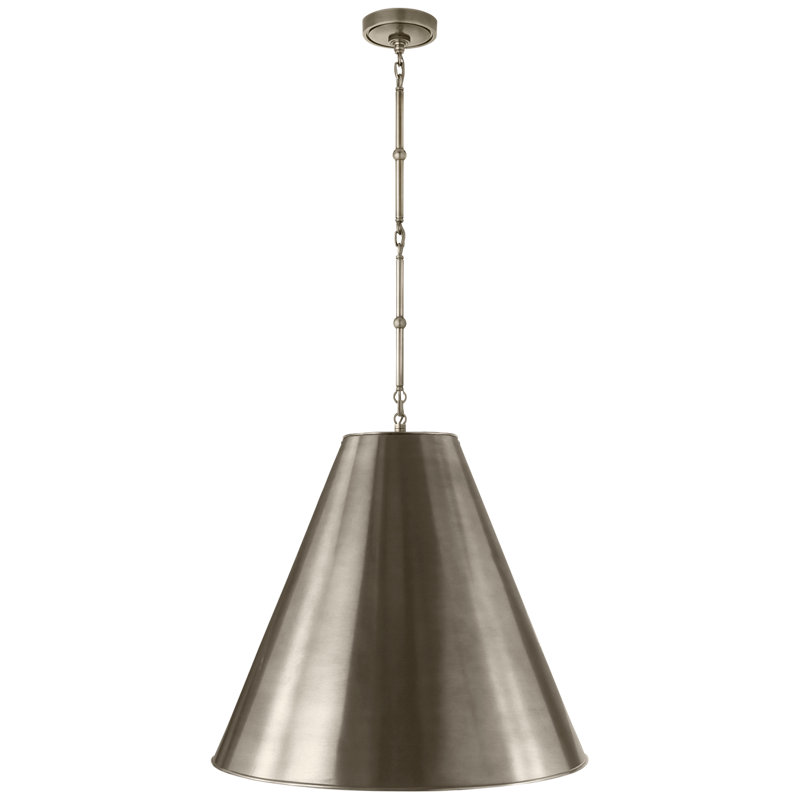 Thomas O'Brien Goodman Large Hanging Lamp, Antique Nickel, Antique Nickel