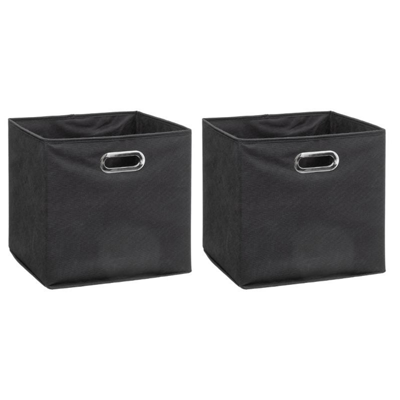 Fabric Linen Basket 31 x 31cm, Black
