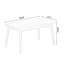 Table de salle à manger rectangulaire en bois d'hévéa massif pour la salle à manger / cuisine-1249292629