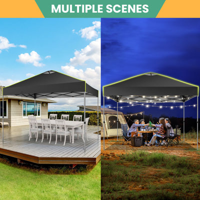 10x10 Pop up Canopy Tent with Sidewalls,One Person Setup, Waterproof,3 Adjustable Height,Outdoor Commercial Gazebo with Air Vent