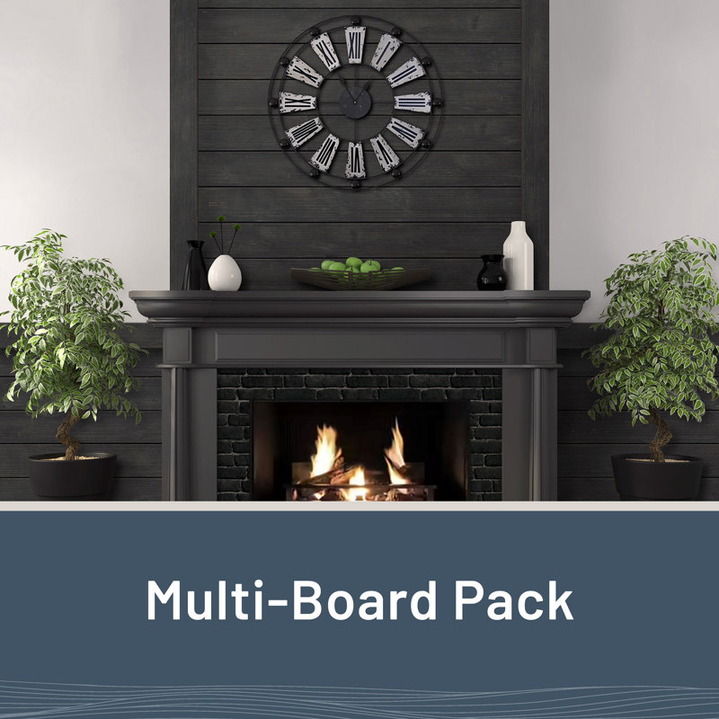 Charcoal Painted Distressed Spruce Trim Boards Set of 4