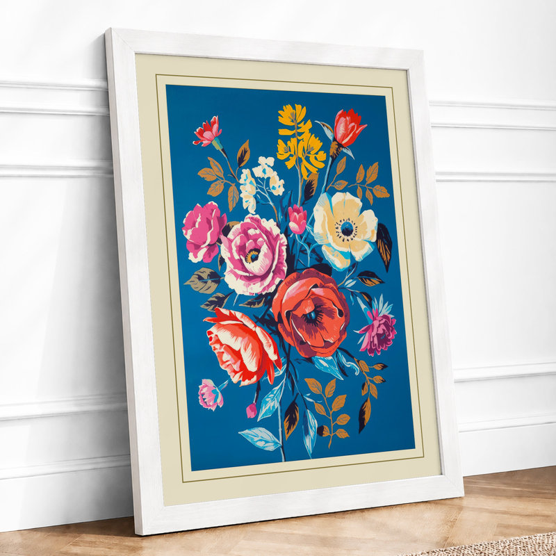 Garden in Bloom Botanical - Framed Print, A2 - 59.4 x 42.0 cm, White