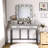 Abdulaleem Vanity Table with Lighted Mirror-1218541036