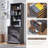 72" Farmhouse Bookcase With 2 File Drawers Adjustable Shelves-1811630338
