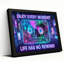 Tableau sur toile « Cassette audio néon : Profitez de chaque instant, la vie n'a pas de retour en arrière » (lot de 1)-1511922620