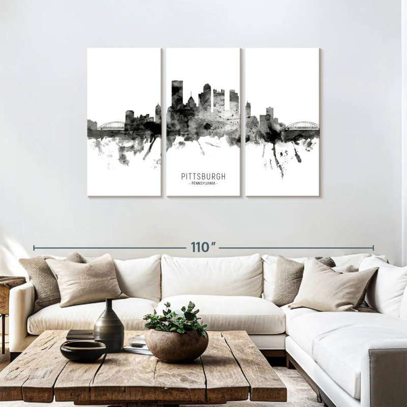 Sébbie, Pittsburgh, Pennsylvanie, horizon X, H 48 po x l 74 po