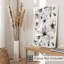 Floral noir et blanc, fleurs, reproduction d'art moderne sans cadre-333811461