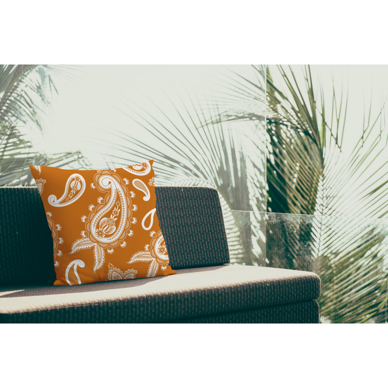 Housse et insert de coussin décoratif en polyester, L 19 po x H 19 po, Orange