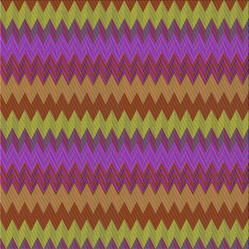 Tapis brun à motif/violet/vert, Carré 3 pi
