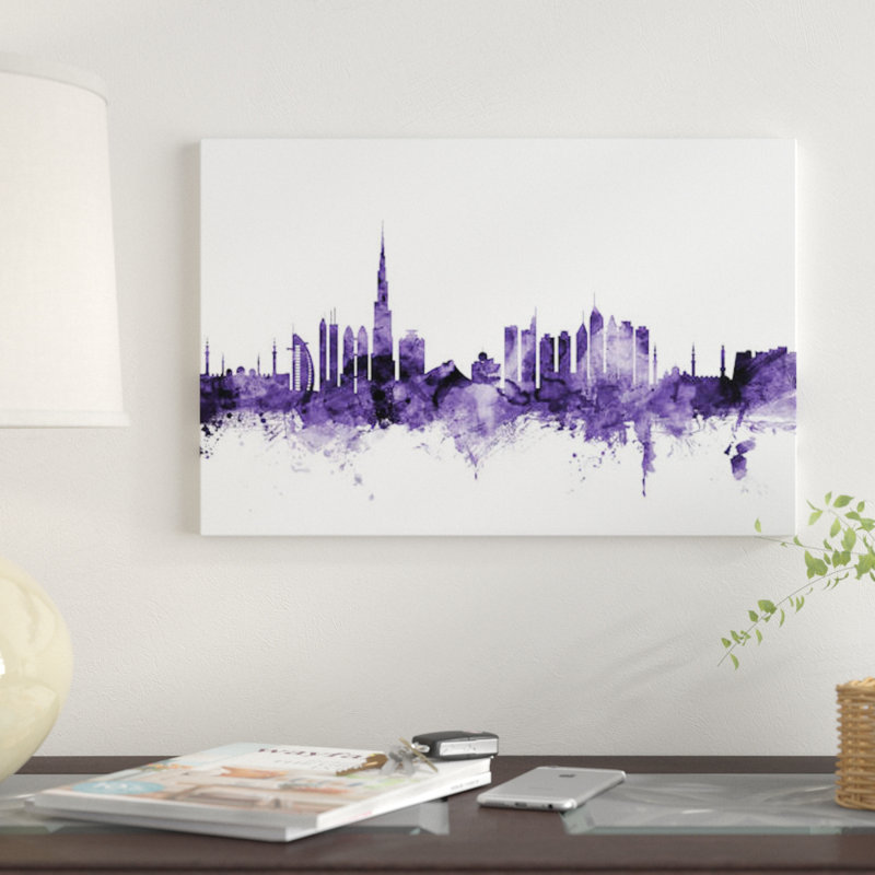 « dubai horizon » par michael tompsett, reproduction d’impression sur toile tendue, H 18 po x l 26 po x P 1,5 po