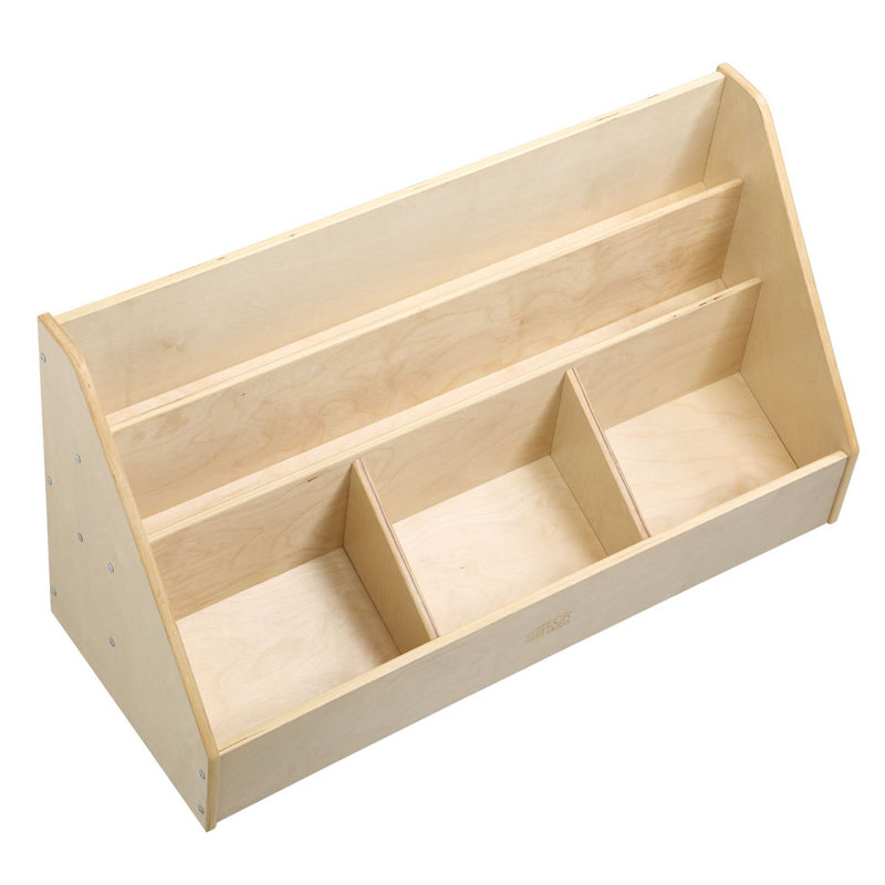 Natural Birch 5-Compartment Kids Book Display Shelf