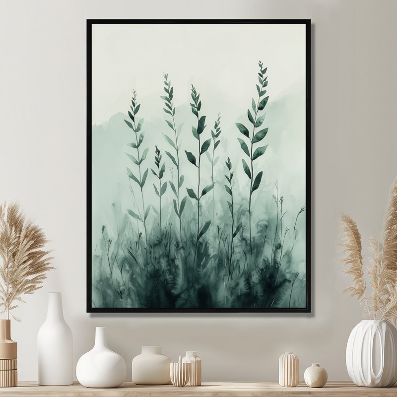 «Monicolher Herbs», art mural encadré, H 32 po x l 24 po, Noir, Impression encadrée flottante