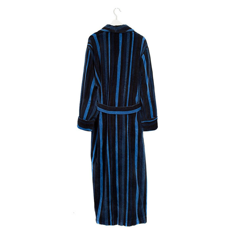 100% Cotton Mid-Calf Bathrobe with Pockets, M