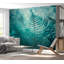 Papier peint botanique - ombres fougères bleues-1954676008