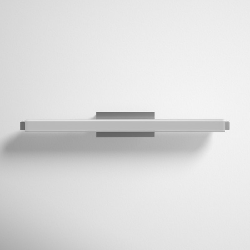 Vogue 1 - Light LED Flush Mounted Sconce, 3500K, Brushed Nickel, 3" H x 25.75" W x 3.38" D
