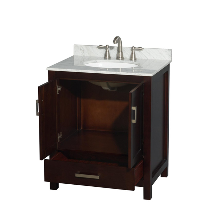 Sheffield 30" Single Bathroom Vanity Set, Espresso