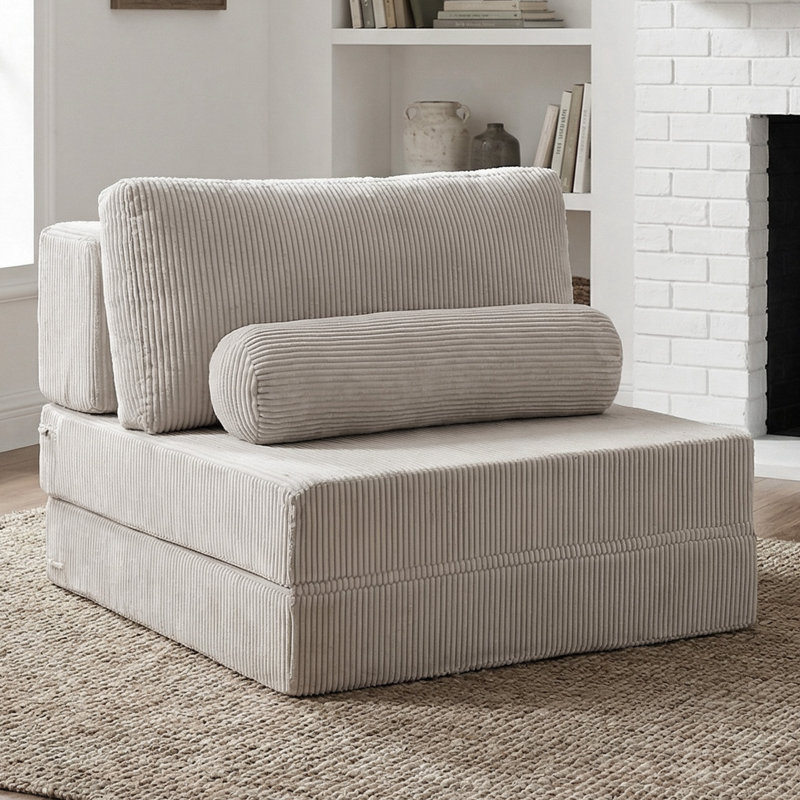 Canapé modulaire pliable Castle, Gris clair