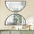 Round Metal Flat Wall Mirror (Set of 2)-102402138-102402137