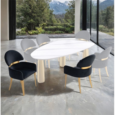 Chaise avec accoudoirs Alesha (ensemble de 2)