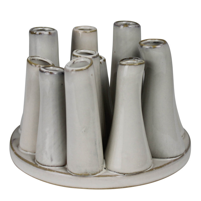 Ensemble de 12 vases tubulaires en céramique
