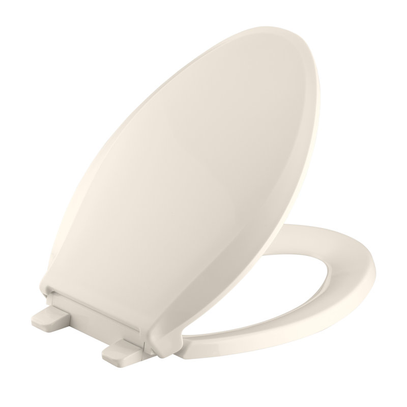 Siège de toilette allongé à fermeture douce et fixations Quick-Attach Cachet, Loquet non prêt, Rose tendre