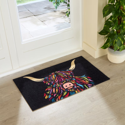 Highland Cow Non-Slip Door Mat