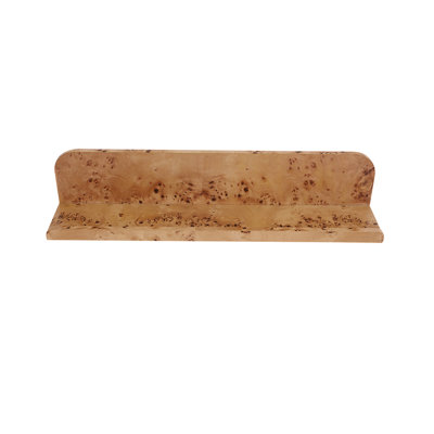 Burl Wood Floating Wall Shelf, Brown