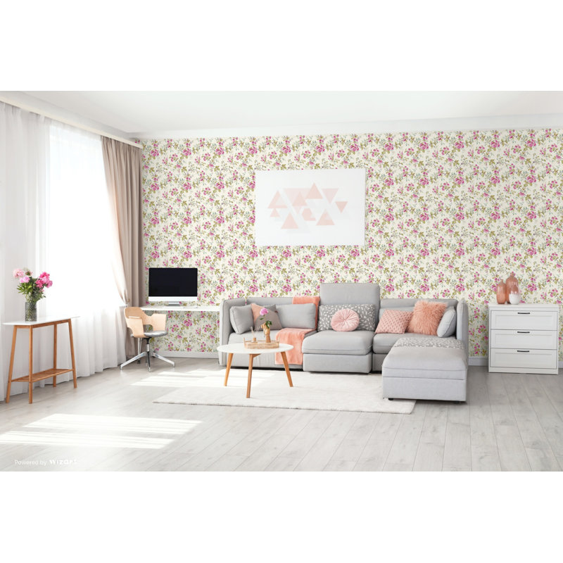 Amelie Trail 10m x 53cm Wallpaper Roll, Purple