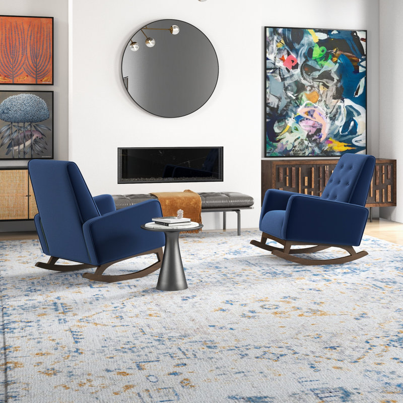 Chaise berçante, Bleu